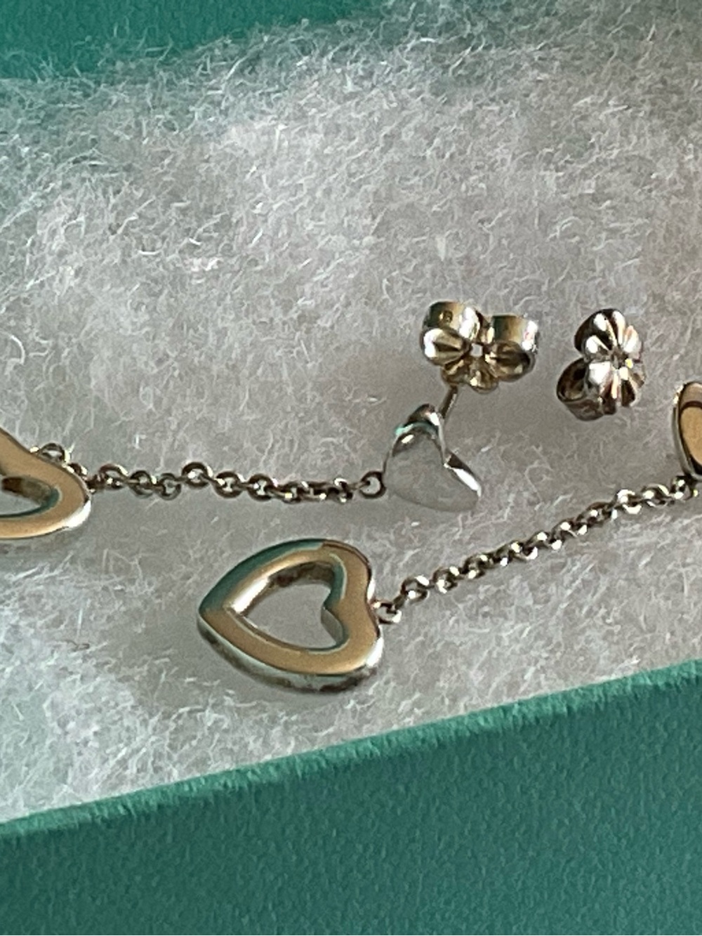 Tiffany & Co. Silver Heart Drop Earrings - Silver - Picture 6 of 12